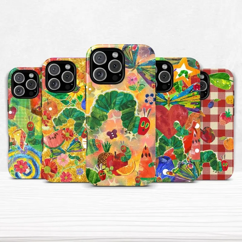 "The Hungry Caterpillar" Phone Case — Dual-Layer Protective Cover, Compatible with iPhone 11–17 Pro Max/Plus Series and Samsung Galaxy S23– Series