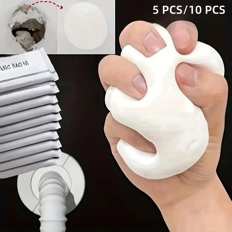 5/10pcs multifunctional waterproof sealing adhesive caulking: air conditioning hole+anti mouse/wall hole/pipe sealing odorless and environmentally friendly plastic clay suitable for renting/living/dormitory sealing/office hole filling Wall Hole Putty