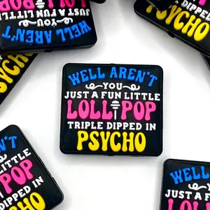 1pc Well Aren't You Just a Fun Little Lollipop Silicone Focal Beads | Funny Humor Beading DIY