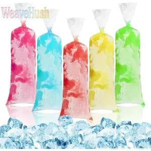 [New Deal] 100 Ice Candy Plastic Bags - 4x12 Bolsas para bolis de hielo mexicanos Freeze Icepop Bags Popsicle Mold bolsas para helados caseros Popsicle Wrappers Yogurt Ice Cream Smoothie Mold Bag, Freezer Bag, Ice Cream Molds