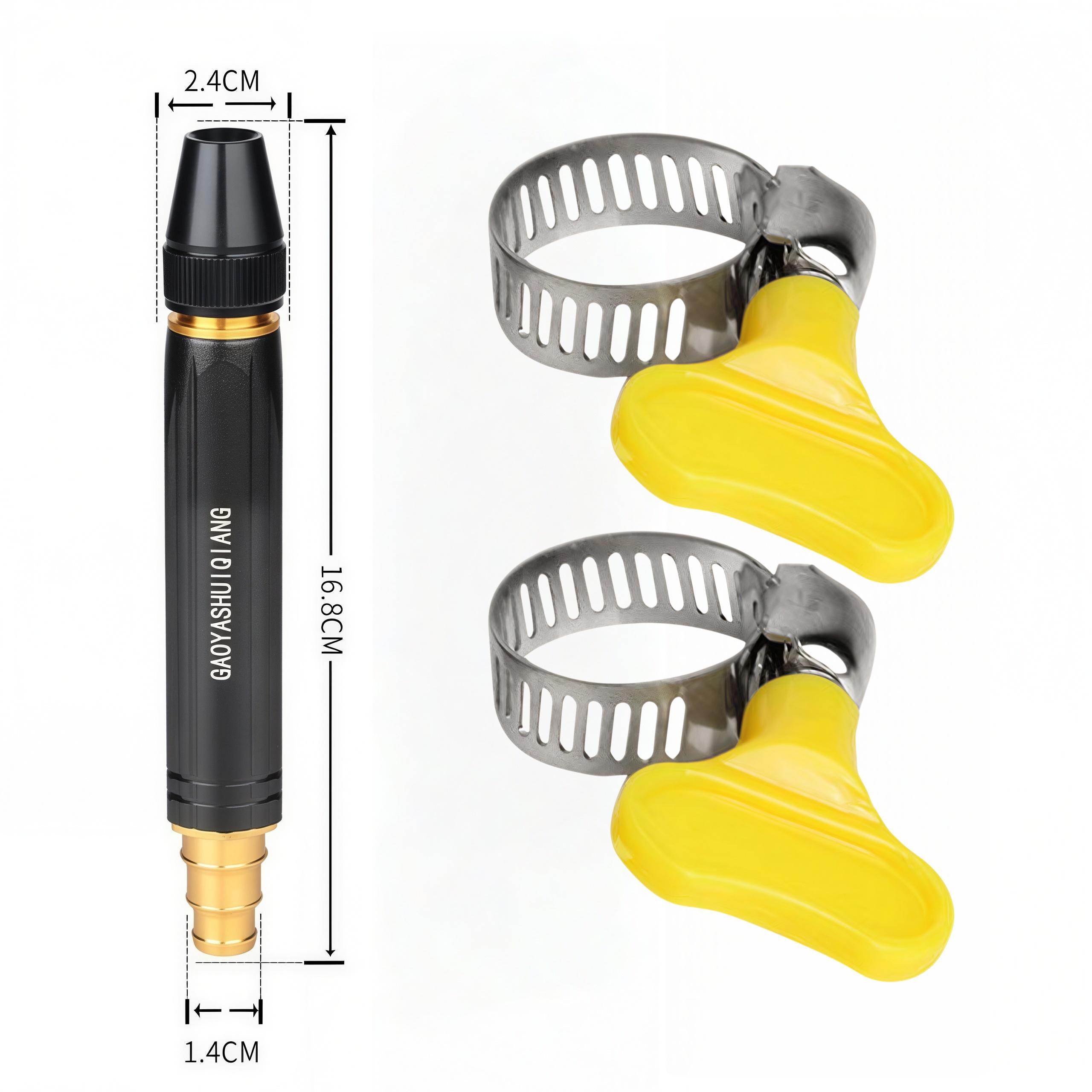 Home High-Pressure Car Wash Water Gun with Ten Times Pressure Boost Technology and Two Hose Connectors for Driveway Cleaning and Plant Care