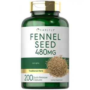 Carlyle Fennel Seed 480mg | 200 Capsules | Herbal Supplement | Non-GMO