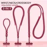 Women's 3-in-1 Durable Nylon Cellphone Lanyard Strap - Universal Clip-On Smartphone Holder, Anti-Theft Anti-Drop Protection Accessory, Adjustable Crossbody Phone Sling for Everyday Use,techvibes