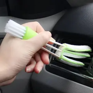 1count 2In1 Car Air-Conditioner Outlet Cleaning Tool Multi-purpose Dust Brush Car Interior Multi-purpose Brush Car Grille Cleaner Brush