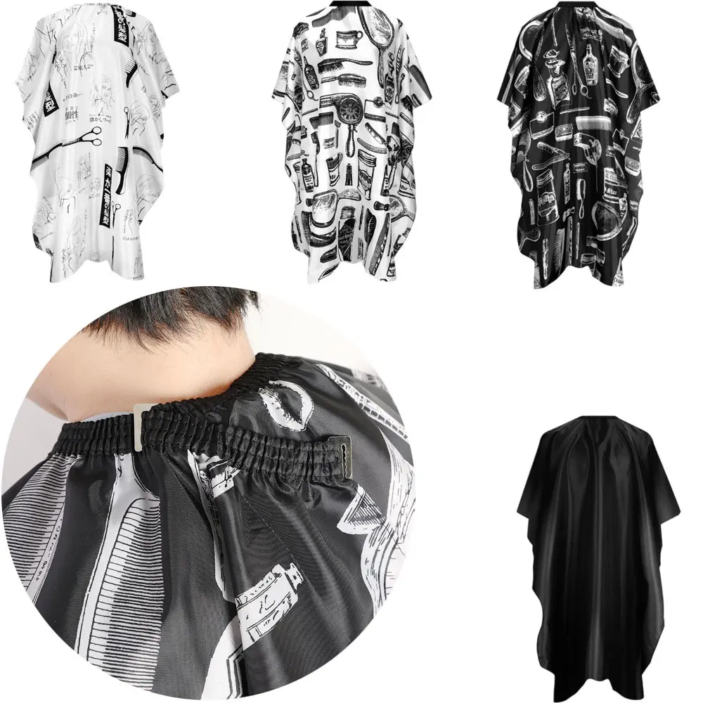 Salon Cape 4pcs Set, Unisex Waterproof Nylon Hair Styling Gown with Adjustable Snap Closure for Haircut and Coloring, Salon Gown, Set Pack, Protects Hair, Protective, Wear Gown