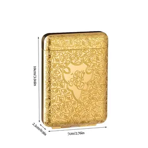 1pc Three-Open Cigarette Case, Metal Cigarette Holder, Engraved Coarse Cigarette Case