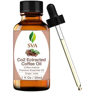 SVA Coffee Essential Oil – 1 Fl Oz – 100% Natural Coffee Oil - for Diffuser, Hair Care, Face, Skin Care, Aromatherapy, Scalp and Body Massage, Soap and Candle Making - with Dropper