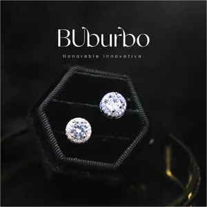 【Must be】S925 Silver Premium Round Moissanite Stud Earrings - New Drop, Only 1CT Option | Fan/Green/Purple/Black/Blue/Colorful Styles | Elegant Timeless Earrings Gift for Men & Women | Genuine Authenticity Certificate | dealsforyoudays Gift