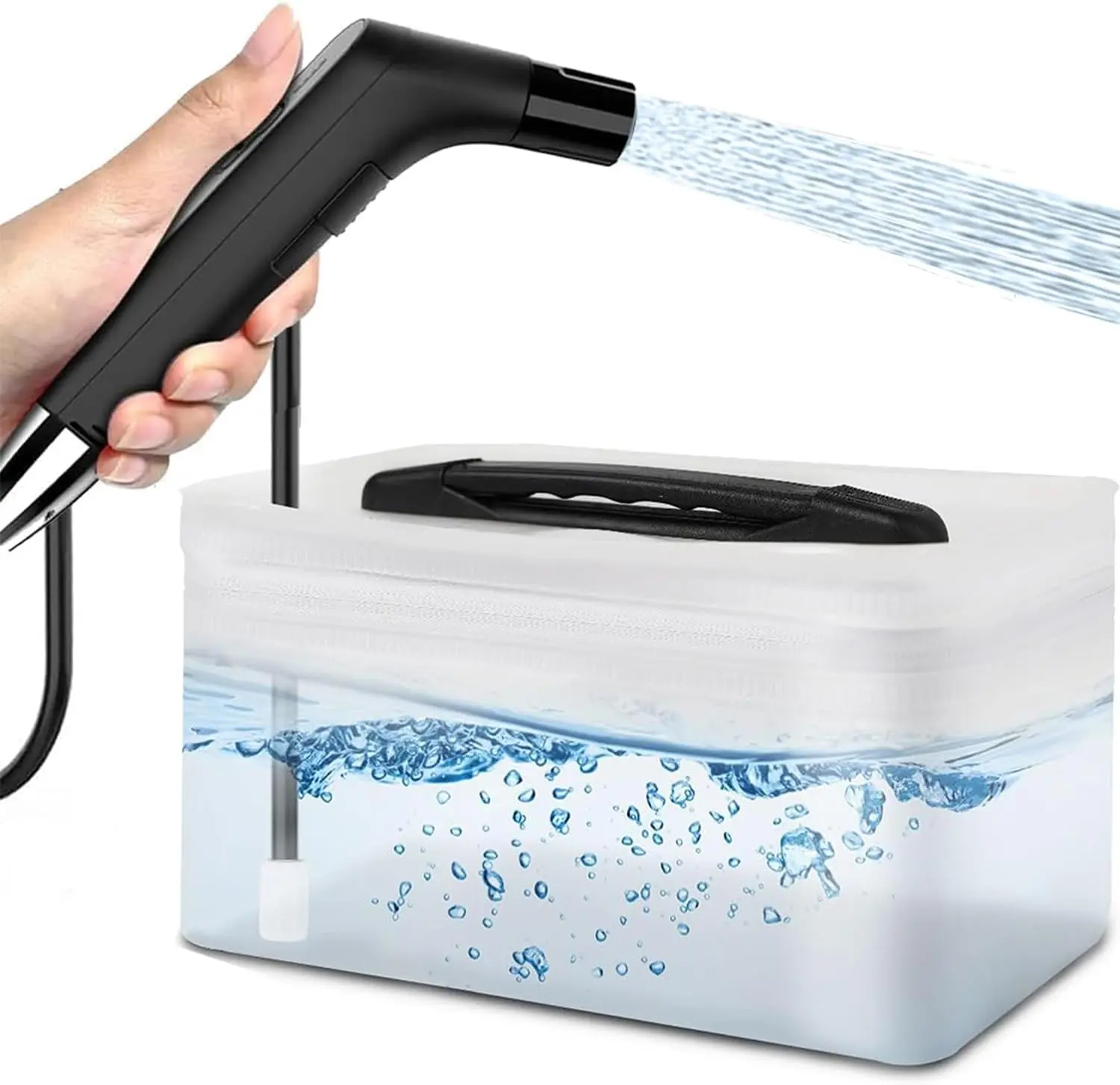 Portable Electric Bidet, Portable Bidet for Travel Rechargeable with 2.3L Water Tank, Mini Handheld High Pressure Bidet Sprayer Portable for Bathroom, RV Car Camping