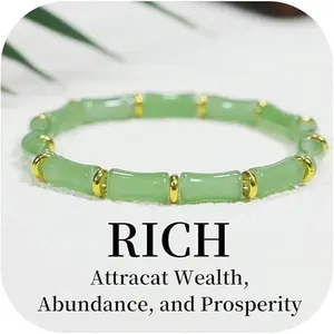 Veliora Gift B Money Bracelets Women's Bamboo Knot Bracelet with Crystal Beads & Partition, Exquisite Beading Craftsmanship, Perfect for Daily Wear or Gifts, Beaded Bracelets