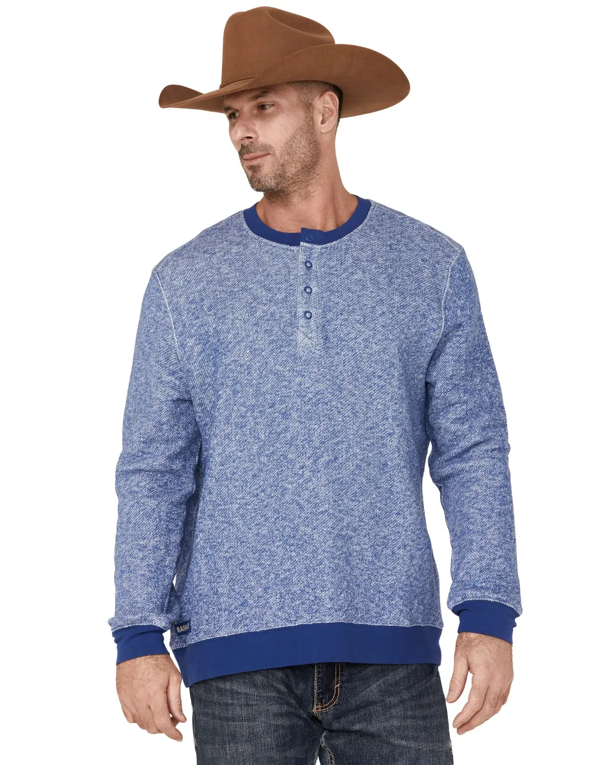 Rank 45 Men's 45&Reg; Men'S Drover 1/4 Snap Front French Terry Long - Rmsp22sw3-Blu