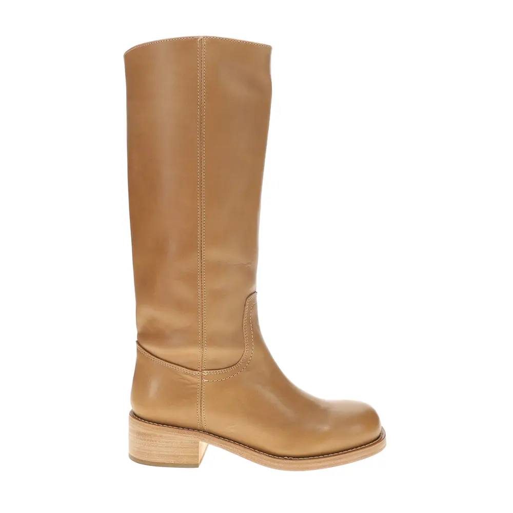 Steve Madden Womens Riggs Square Toe Pull On Casual Boots Knee High Low Heel 1-2" - Brown