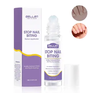 Gellen Nail Biting Treatment for Kids & Adults, Roll-On Stop Thumb Sucking Deterrent, 10ml Nail Biting Prevention, Quick Dry & Water-Resistant No Bite Nail Polish, Nail Care Solution