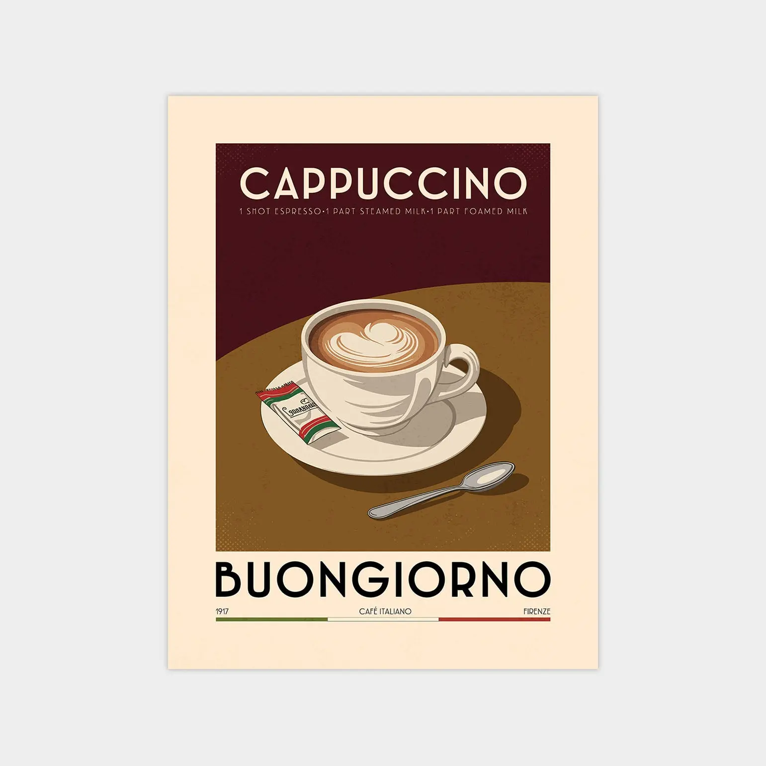 Cappuccino - Vintage Coffee Poster