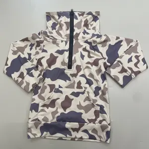Kids Camo Half Zip Pullover Top Boy Hunting Clothes Boy Winter Clothes