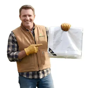 10*13FT Waterproof Clear Tarp with Grommets - Insect-Resistant, Rainproof, Dustproof, Windproof, Snowproof, Heavy-Duty Durable Rain Cloth Cover, Transparent Tarpaulin for Outdoor Garden, Camping, Patios, Porch, Chicken Coop, Greenhouse and Plant Protectio