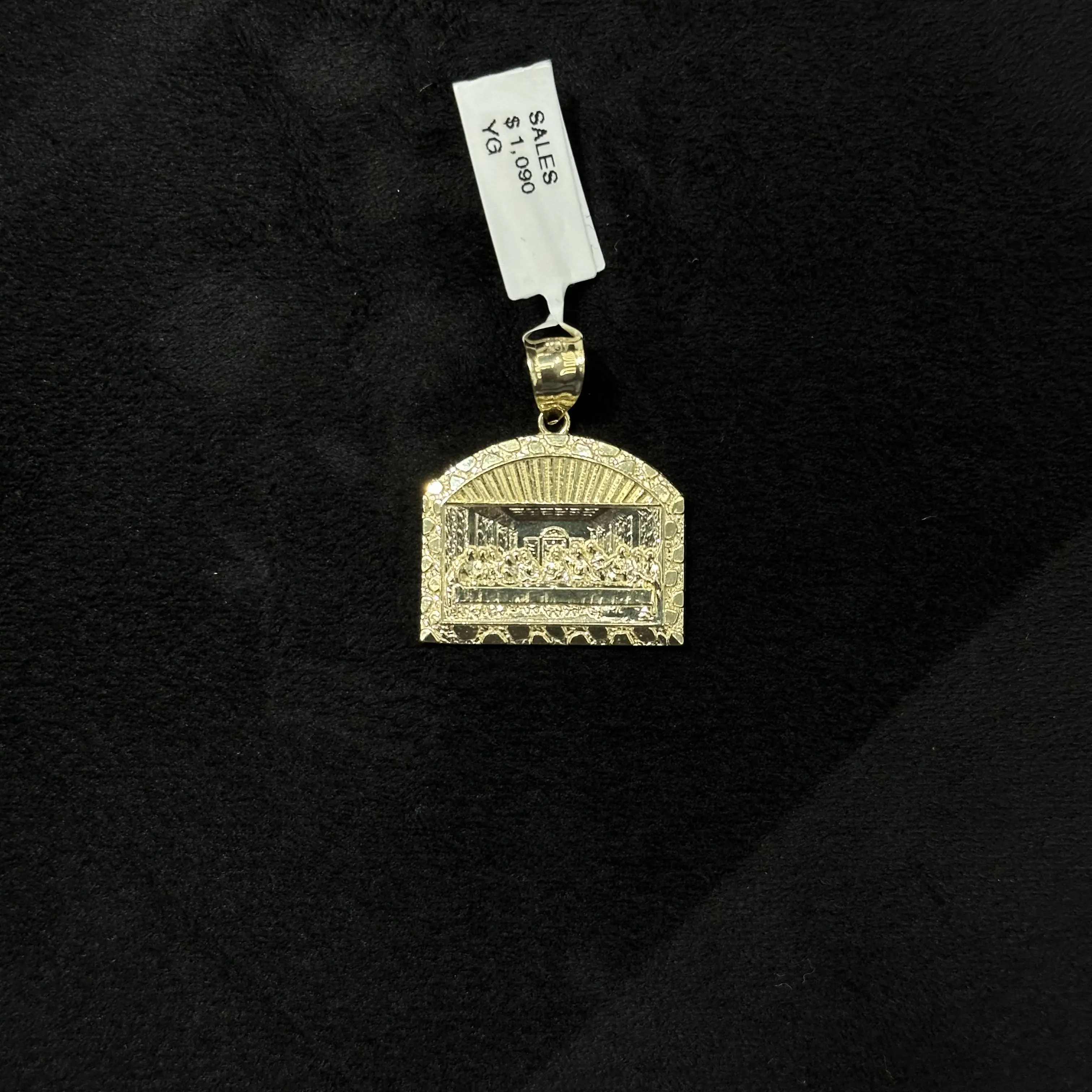 10k Gold Last Supper Charm for Men/Women Everyday Wear Solid Gold Real Jewelry Hip-Hop Fashion Religious Piece