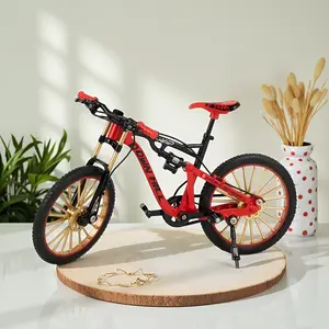 Alloy Mountain Bike Model Toy, Miniature Model, Mini Shock Absorbing Design, Finger Bicycle for Home Decor, Christmas Gift Idea, Office Decoration, Indoor Decor, Shock Absorption, Decorative, Decorative Item