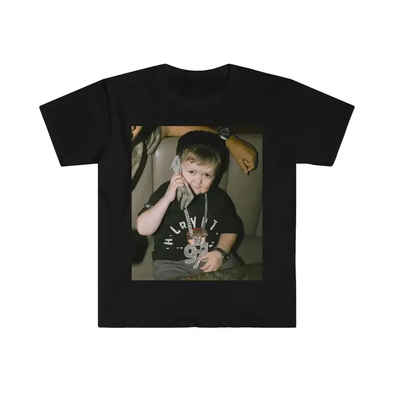 Men's Casual Short-Sleeve Round Neck Soft T-Shirt - Hasbulla Magomedov Money Phone, Mini Khabib Viral Meme Apparel, Funny Gift for Adults
