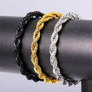 FaithHeart 6MM/9MM Rope Chain Bracelet for Men and Women