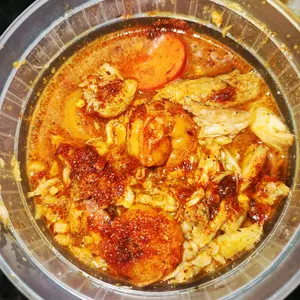 3 Meats Spicy Pickled Bowl: Sausages, Eggs, Pickles, Jalapeños,