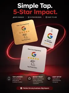 NFC Google Review Tap Card – Boost 5-Star Reviews Instantly for Business