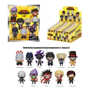 1PC MY HERO ACADEMIA Officially Licensed 3D Anime Character Series Mystery Bulk Bag Clip Keychain Random One Midoriya Izuku or Other Characters Surprise Blind Bag Keying Birthday Gifts
