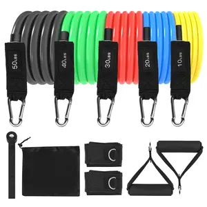 Resistance Bands with Handles – Exercise Bands for Strength Training, Home Gym Workouts for Men & Women