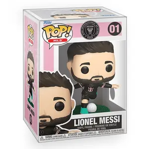 Funko POP MLS Soccer: Inter Miami - Lionel Messi Vinyl Figure with Epic Collectibles Premium Box Protector Included