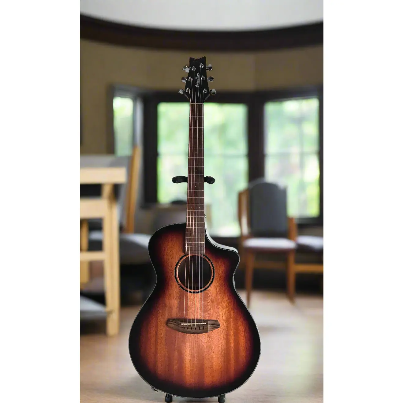 Breedlove ECO Discovery S Concert Edgeburst CE Acoustic-Electric Guitar, African Mahogany-African Mahogany