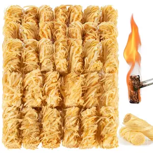 Quick Ignite Fire Starter Rolls 20pcs Synthetic Wax Wood for BBQ Fireplace Charcoal Indoor Outdoor Use Easy Light Campfire Chimney Grill Camping