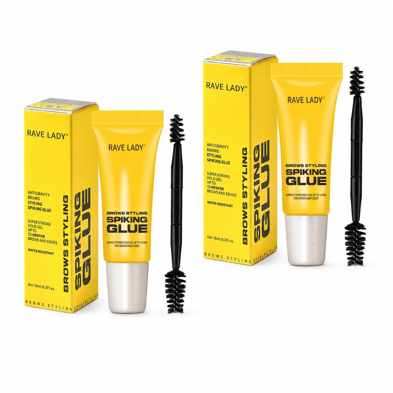Professional Clear Brow Styling Spiking Glue, Creates a Natural Brow Shape with Strong Hold, Water- & Sweat-Resistant, Long-Lasting, Suitable for All Skin Types, Eyebrow Products