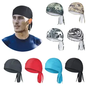 8 Pcs Cooling Skull Cap Motorcycle Helmet Liner Men Women Sweat Wicking Beanie Bicycle Running Cap Head Wrap