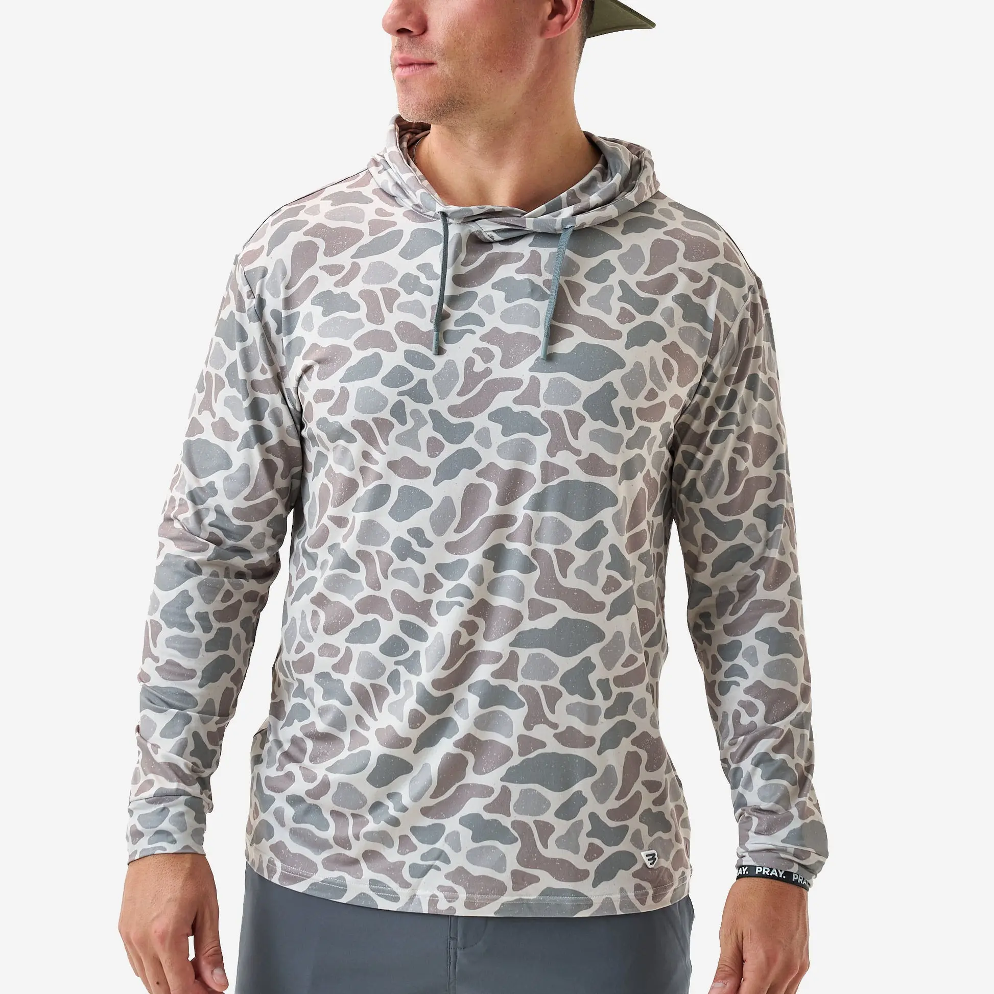 Men's Performance Hoodie - Classic Deer Camo Leaf, Sohochic, Camouflage, All Season