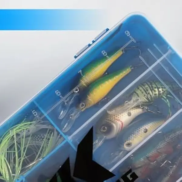 Bait Vault Camouflage Tackle Box, Plastic Tackle Trays, Fishing Tackle Box Storage Organizer with Removable Dividers, 2 Packs /4 Packs Lure Boxes Terminal Tackle Storage