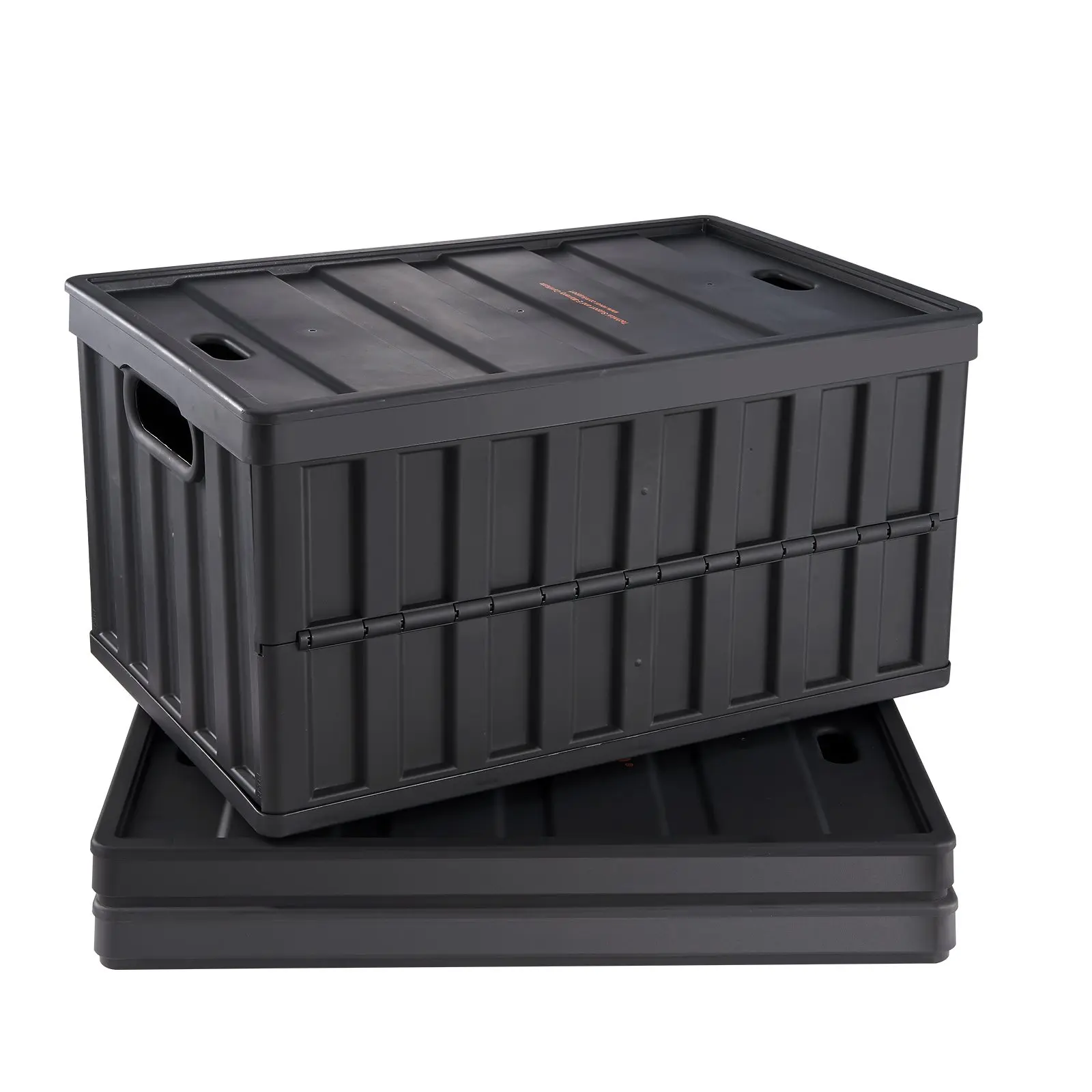 65L Collapsible Storage Bins with Lids, 3 Pcs - Folding Plastic Stackable Utility Crates with Handles, Large Heavy Duty Containers for Organizing Clothes, Toys, Books, Snacks, Shoes & Grocery