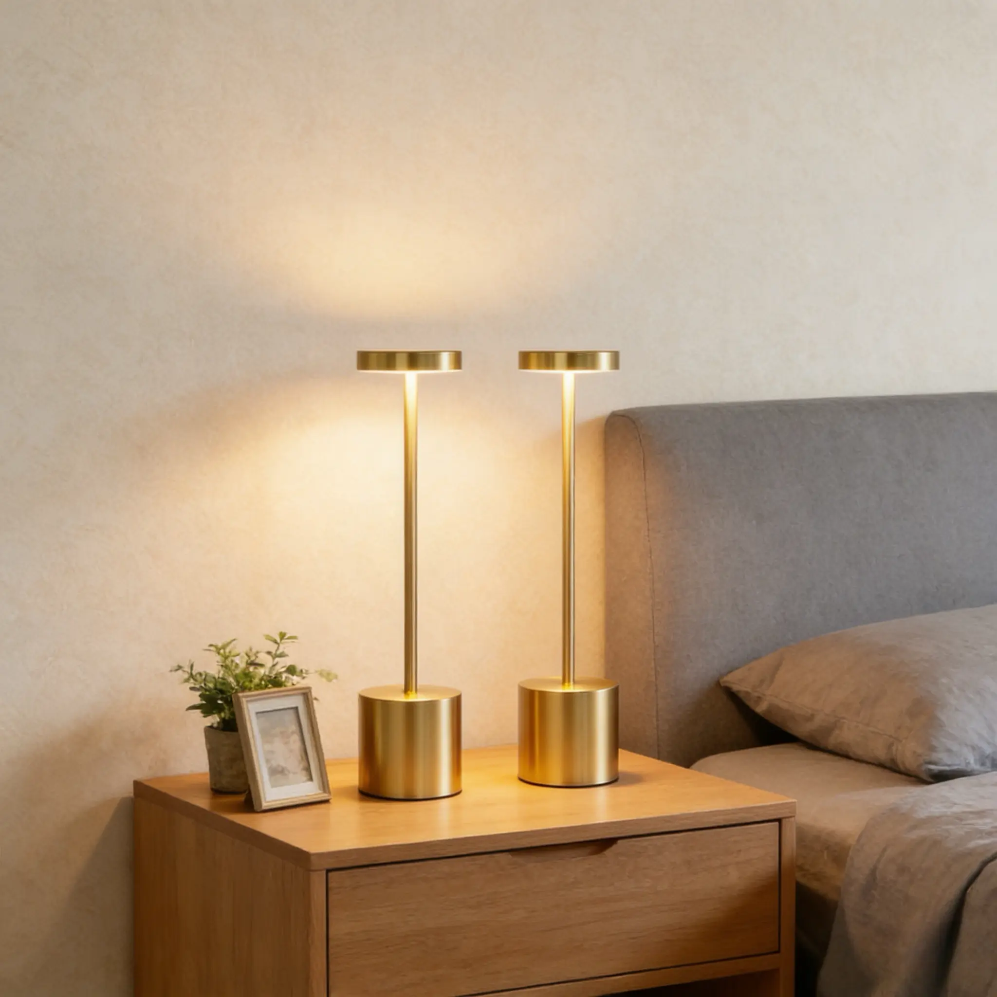 Portable LED Touch Desk Lamp - Rechargeable Dimmable Decorative Lamp with USB Port, Home Lighting for Bedroom, Living Room, Decorative Lamps