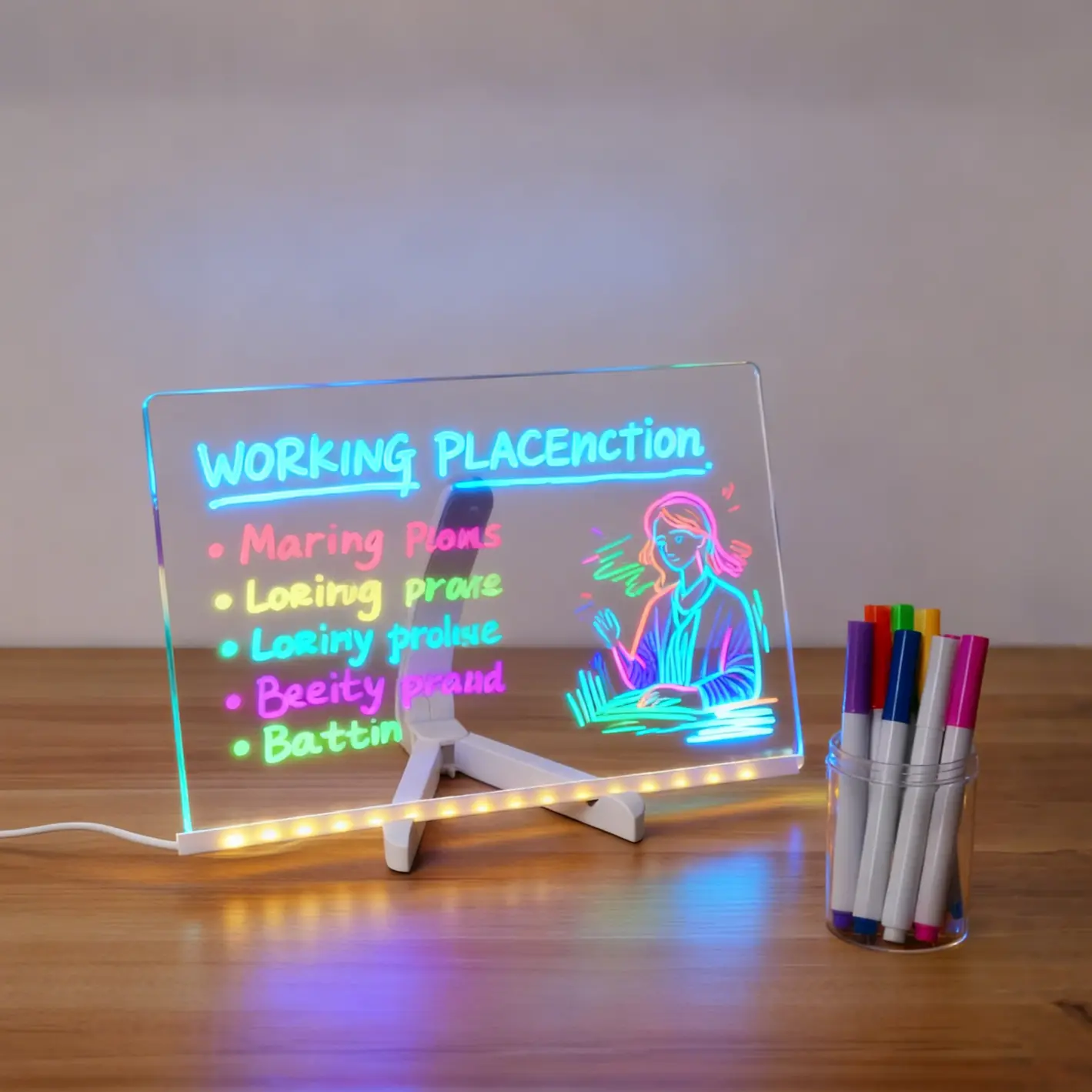 Kids' Acrylic Markers Educational Arts & Crafts Message Board - Interactive Creative Play Toy, Cool Gifts for Kids