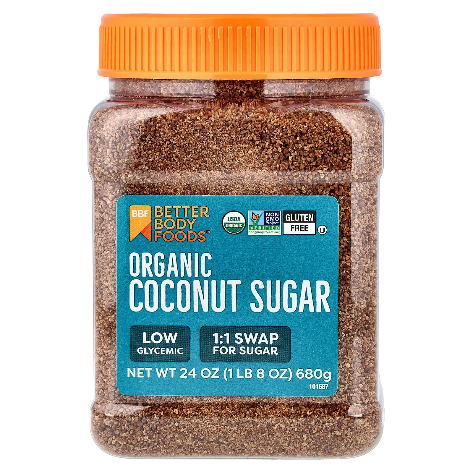 BetterBody Foods Organic Coconut Sugar, 24 oz (680 g)