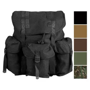 ROTHCO G.I. Type Heavyweight Mini Alice Built-In Organizer Backpack - 18 oz Cotton Canvas, Reinforced Stitching, Spacious Main Compartment, Adjustable Front Flap Closure, 3 Exterior Utility Pockets, Built-In Organizer Backpacks