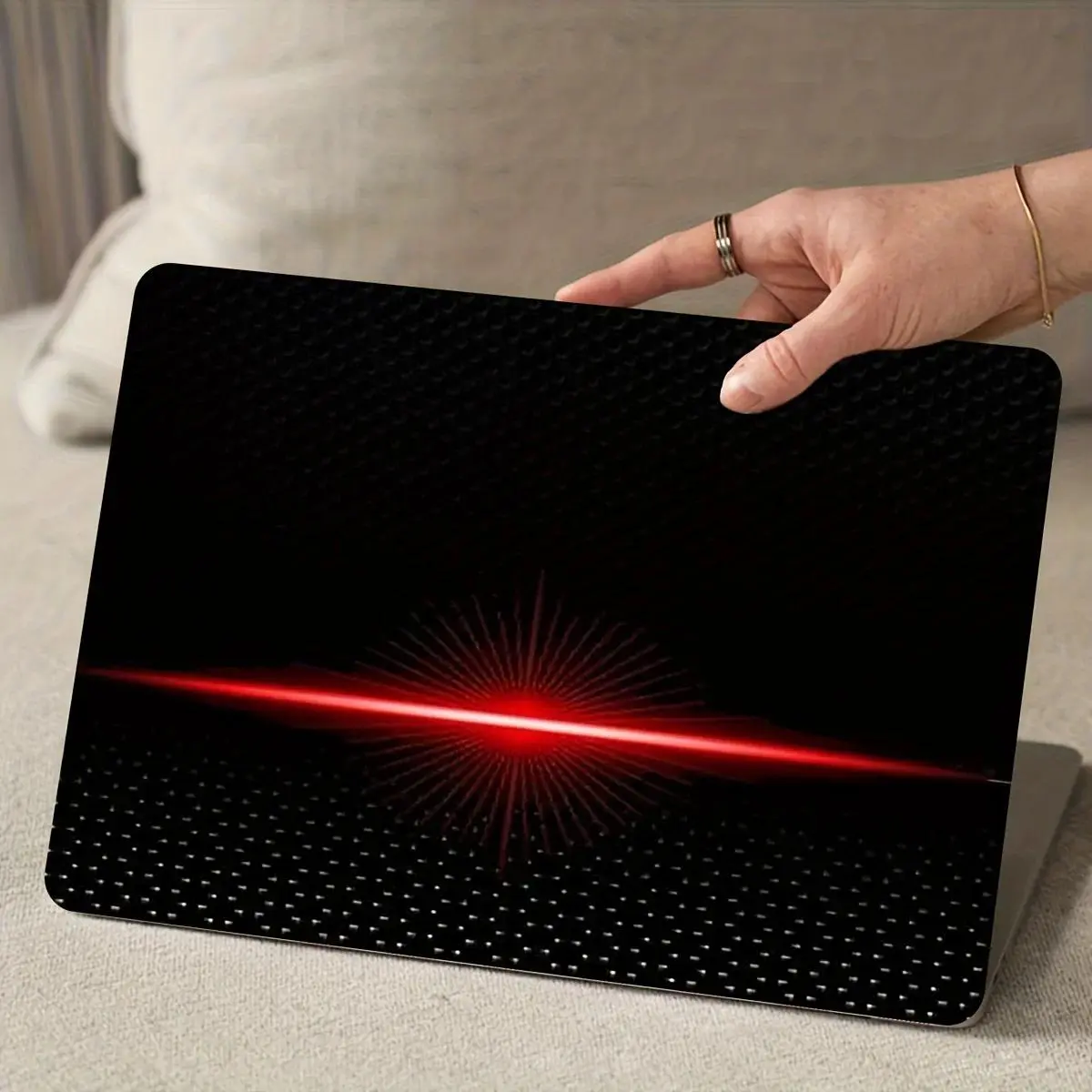 2-Piece Laptop Art Decal Tech Sense Pattern Case, Universal Netbook Skin Sticker Non-reusable Laptop Skin Sticker Decal Waterpr Waterproof Deco