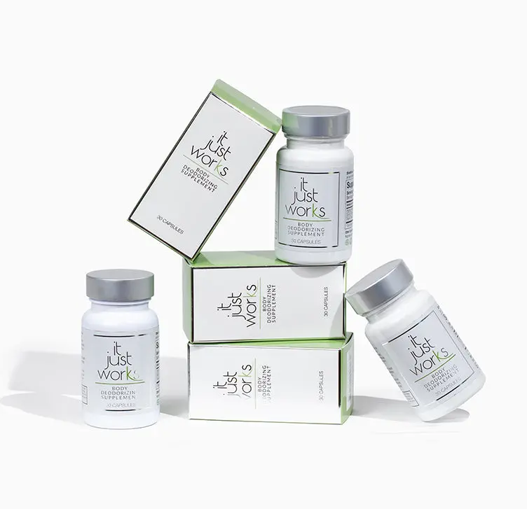 It Just Works: Internal Deodorant for Body Odor Control - Choose Your Pack Size (30 Ct Chlorophyll Capsules per Bottle) - Odor Free, Odor Proof, Full Body Freshness, Detox, Probiotic Deodorant