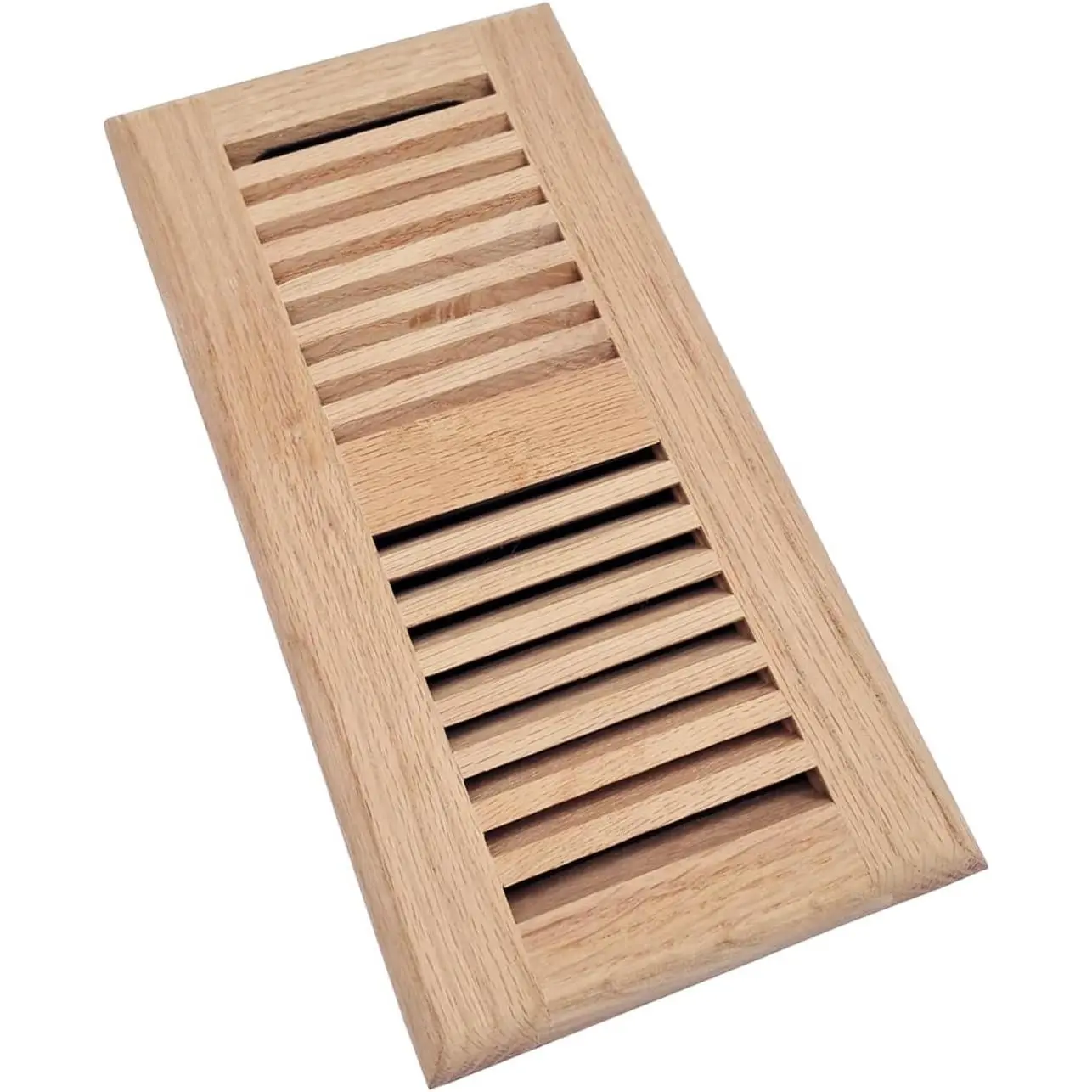 Red Oak  Floor Register, Drop in Vent with Damper, 4x10 Inch, Unfinished