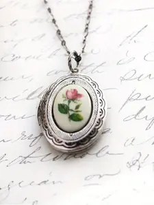 Vintage Flower Pattern Pendant Necklace That Can Be Opened, Flower Decor Necklace for Women & Men, Fashion Jewelry for Party, Daily Clothing Decor, Necklaces Men, Fashionable Jewelry