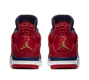 Gym Red Tumbled Leather Mid-Top Retro Basketball Shoe | Bold Red Colorway Streetwear Sneaker