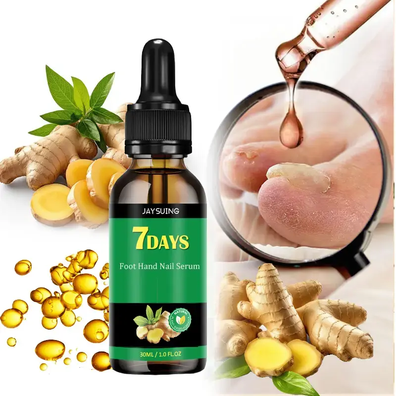 JAYSUING Ginger Extract Turmeric Foot Hand Nail Serum - 30mL Cuticle Oil Mask for Adults, Nail Care, Hydrates and Restores Shine, Manicure Daily Treatment, Outdoor-Safe Solution