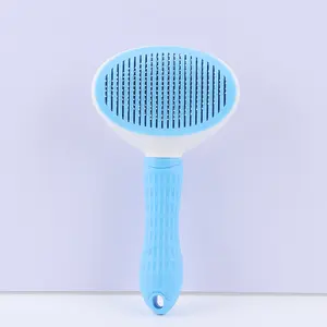 Pet Grooming Comb, Round Head Deshedding Brush, One-Click Floating Hair Removal, Massage Needle Comb, Cat Dog Fur Remover