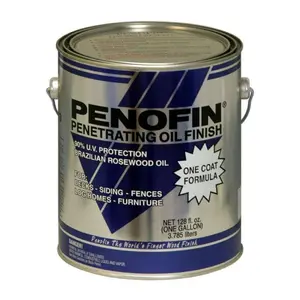 212 MAIN Penetrating Oil Finish, Penofin 158281 Blue 5 gal Label, 250 VOC Exterior Paint Care for Western Redwood Cedar, 5 Gallon Bucket
