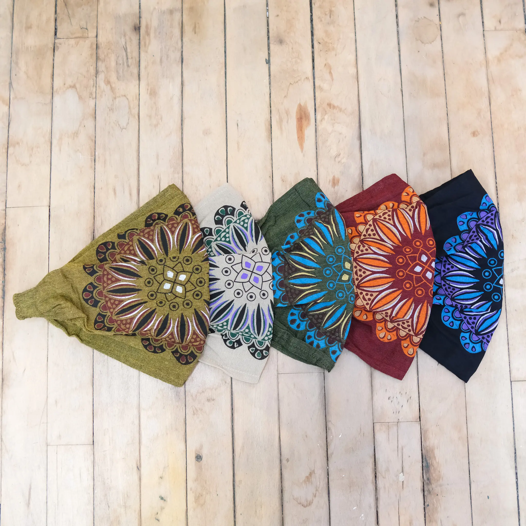Cotton Head Wraps Stretchy Mandala Head Bands Handmade Hair Accessories Boho Hippie Hair Wraps Unisex Style Bohemian Hair Wrap