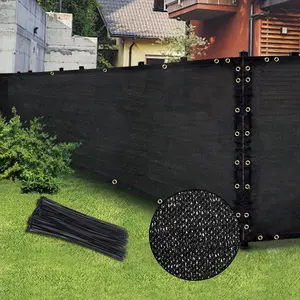 Black 6FT X 50FT Outdoor Privacy Screen Fence & Mesh Shade Net Cover, Ideal for Garden and Backyard - Enhances Privacy for Fencing & Chain Link, Perfect for Patio Privacy Wall, Slats,Freestanding